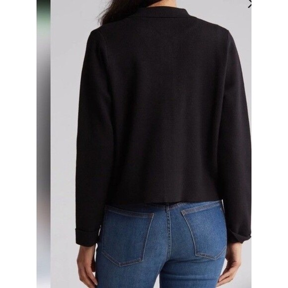 Tahari Womens Cardigan Sweater Jacket buttons long sleeves black Sz M - Picture 2 of 15